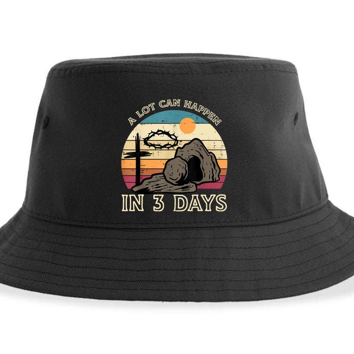 A Lot Can Happen In 3 Days Easter Religious Sustainable Bucket Hat