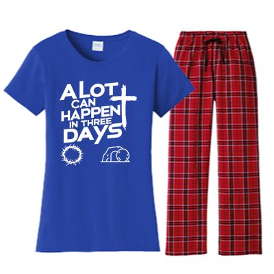 A Lot Can Happen In 3 Days Christian Easter Day Gift Women's Flannel Pajama Set