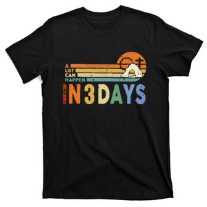 A Lot Can Happen In 3 Days Jesus retro Easter Day T-Shirt