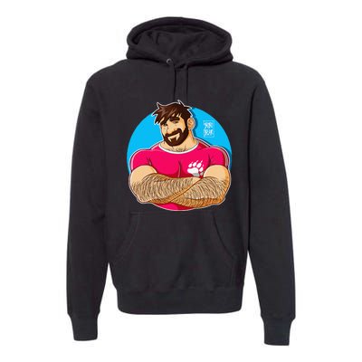 Adam Likes Crossing Arms Sakura Premium Hoodie