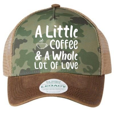 A Little Coffee And A Whole Lot Of Love Legacy Tie Dye Trucker Hat