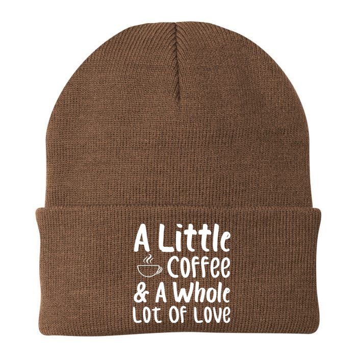 A Little Coffee And A Whole Lot Of Love Knit Cap Winter Beanie