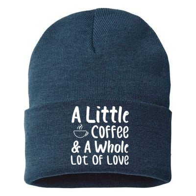 A Little Coffee And A Whole Lot Of Love Sustainable Knit Beanie