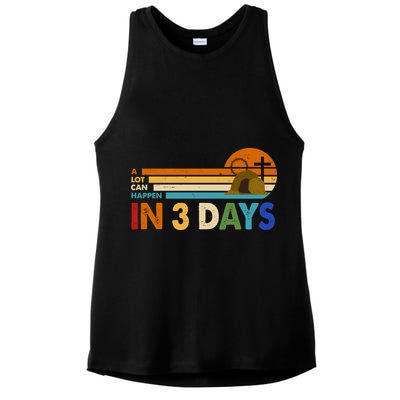 A Lot Can Happen In 3 Days Easter Jesus Ladies PosiCharge Tri-Blend Wicking Tank