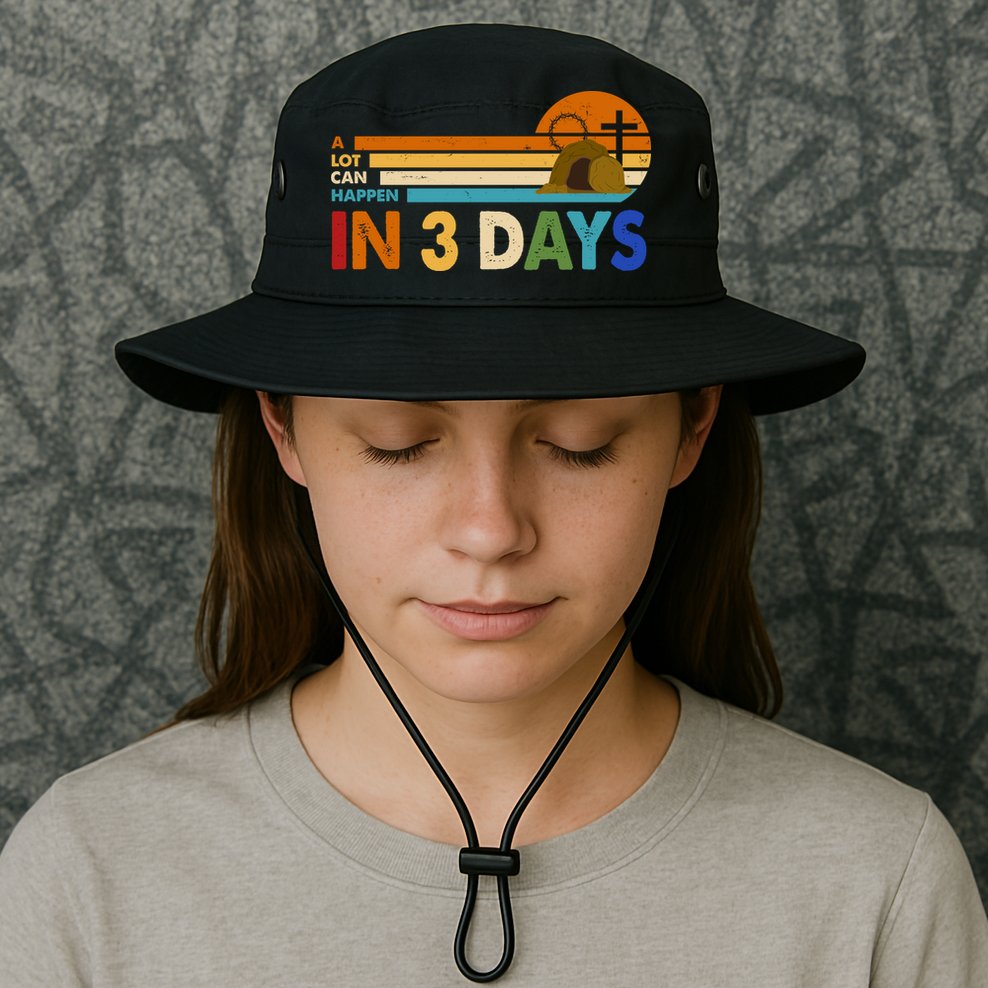A Lot Can Happen In 3 Days Easter Jesus Bucket Hat