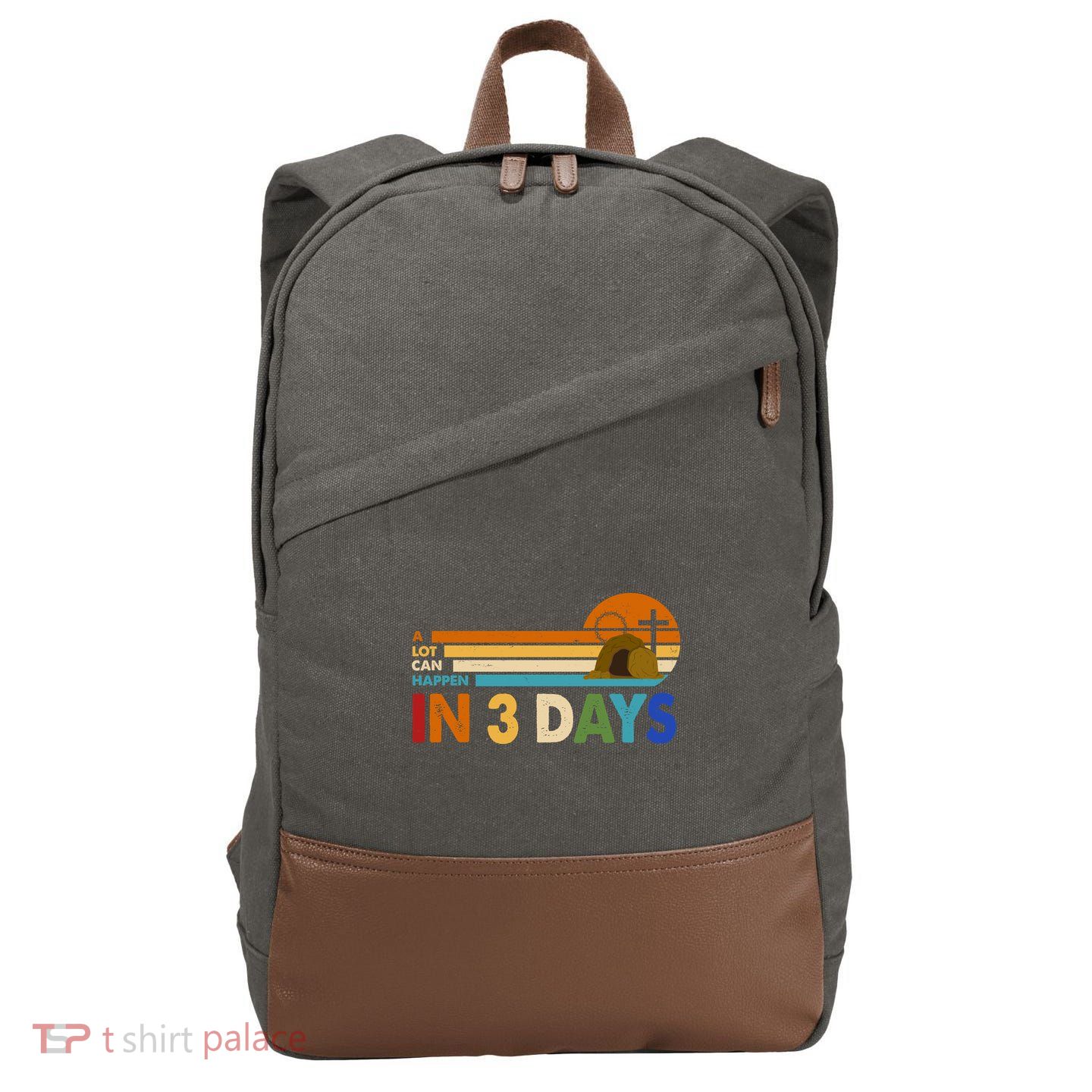 A Lot Can Happen In 3 Days Easter Jesus Cotton Canvas Backpack