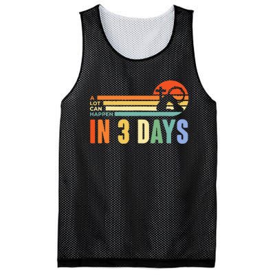 A Lot Can Happen In 3 Days Retro Vintage Sunset Mesh Reversible Basketball Jersey Tank