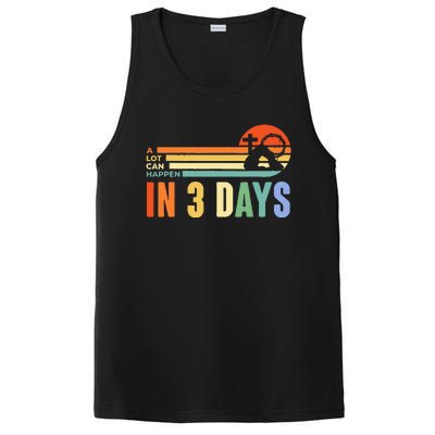 A Lot Can Happen In 3 Days Retro Vintage Sunset PosiCharge Competitor Tank