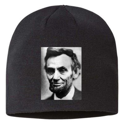 Abraham Lincoln Close Up Portrait Photo Picture Sustainable Beanie