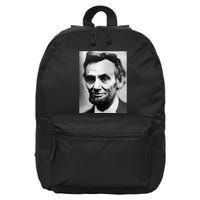 Abraham Lincoln Close Up Portrait Photo Picture 16 in Basic Backpack