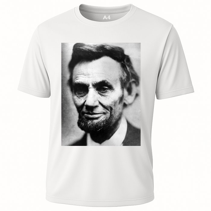 Abraham Lincoln Close Up Portrait Photo Picture Cooling Performance Crew T-Shirt