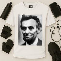 Abraham Lincoln Close Up Portrait Photo Picture Cooling Performance Crew T-Shirt