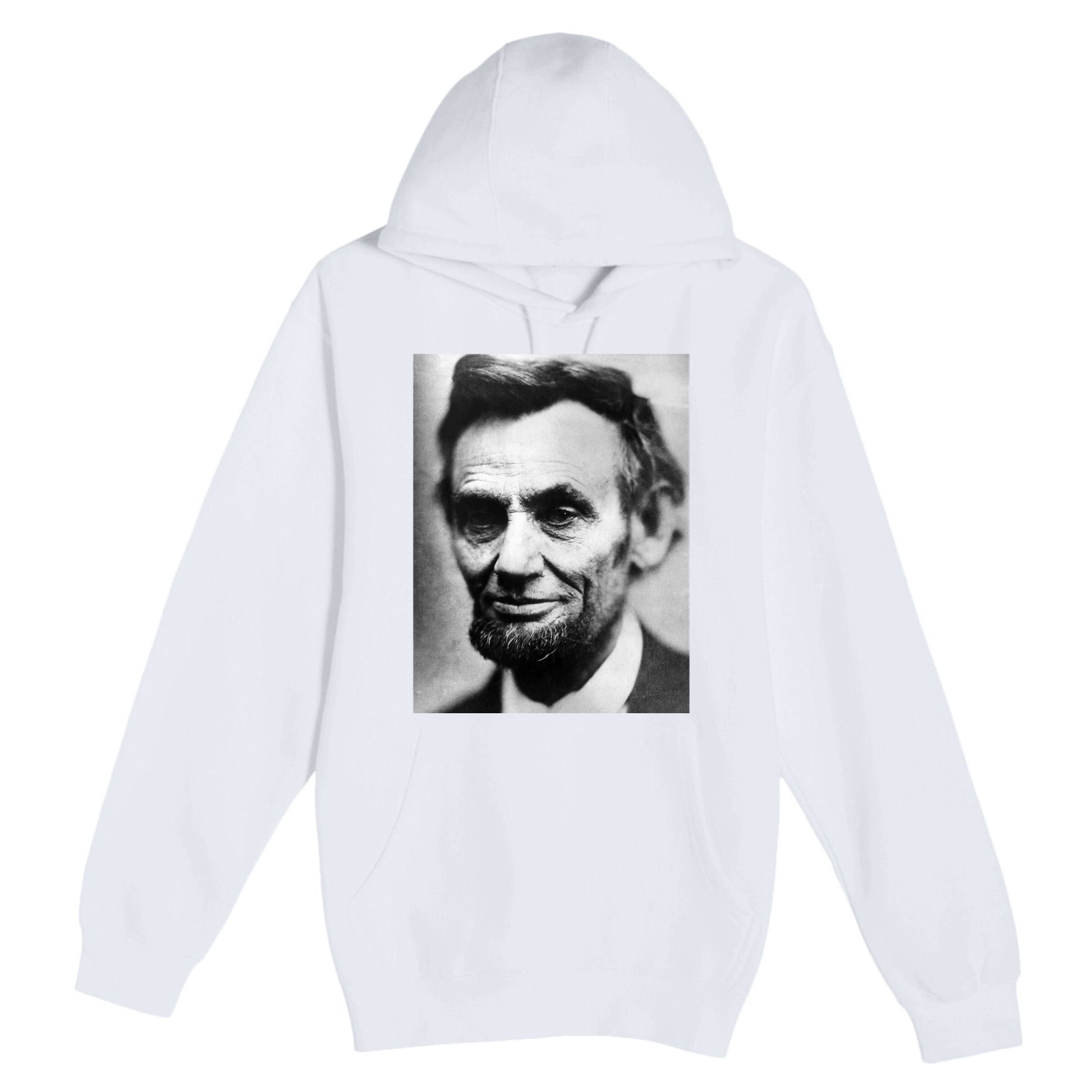 Abraham Lincoln Close Up Portrait Photo Picture Premium Pullover Hoodie