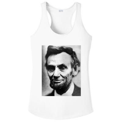Abraham Lincoln Close Up Portrait Photo Picture Ladies PosiCharge Competitor Racerback Tank