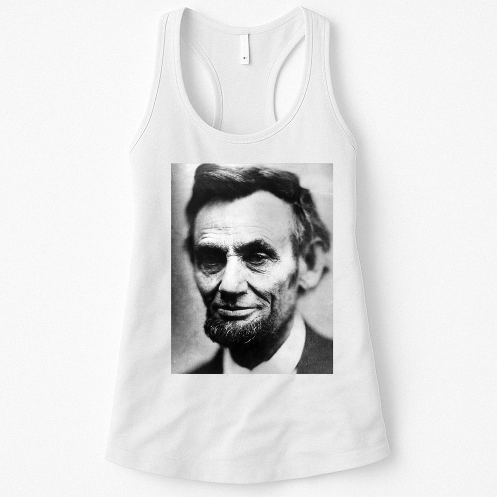 Abraham Lincoln Close Up Portrait Photo Picture Womens Tank Top