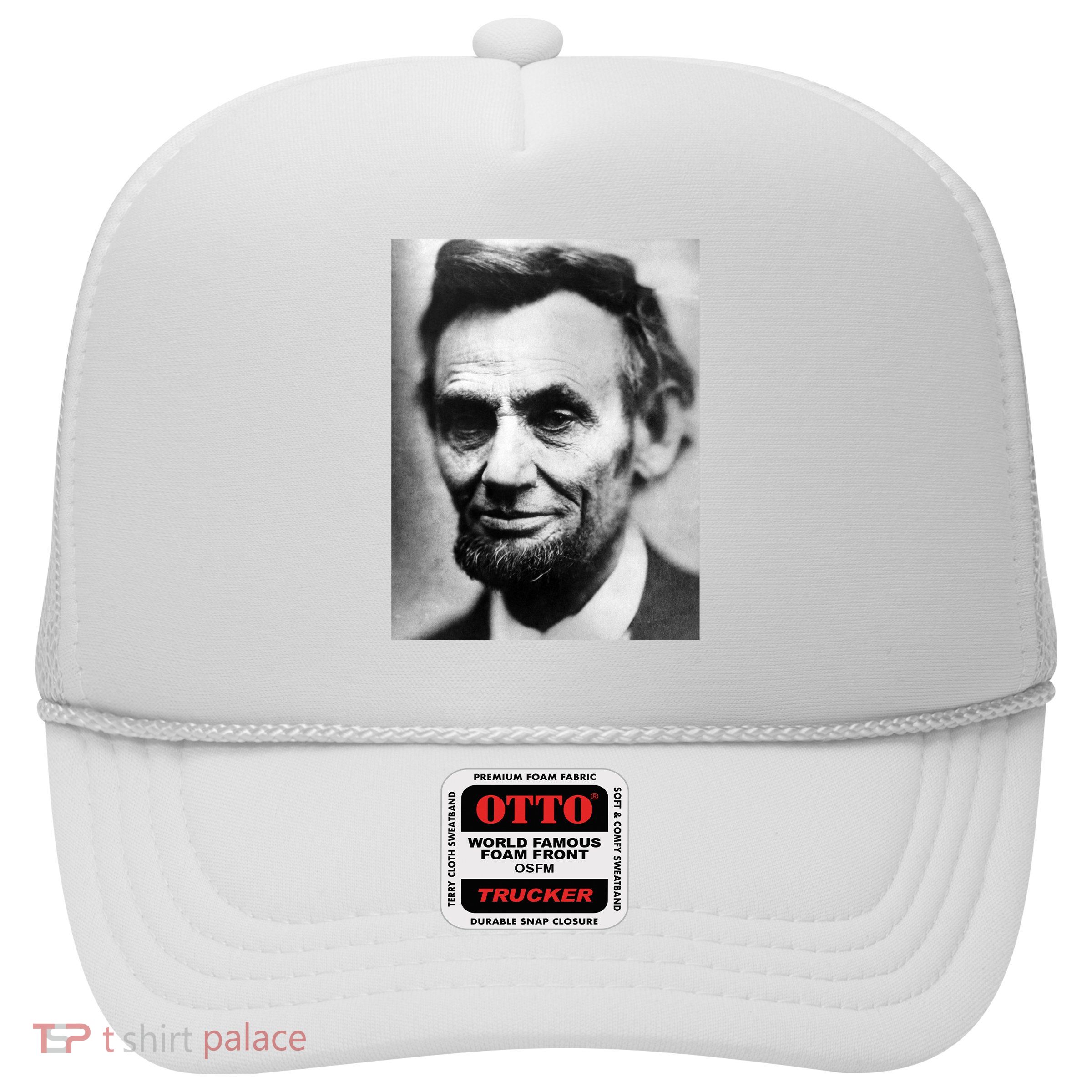 Abraham Lincoln Close Up Portrait Photo Picture Trucker Hat