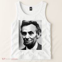 Abraham Lincoln Close Up Portrait Photo Picture Tank Top