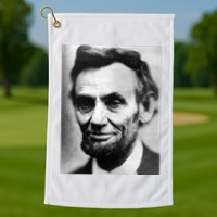 Abraham Lincoln Close Up Portrait Photo Picture Golf Towel