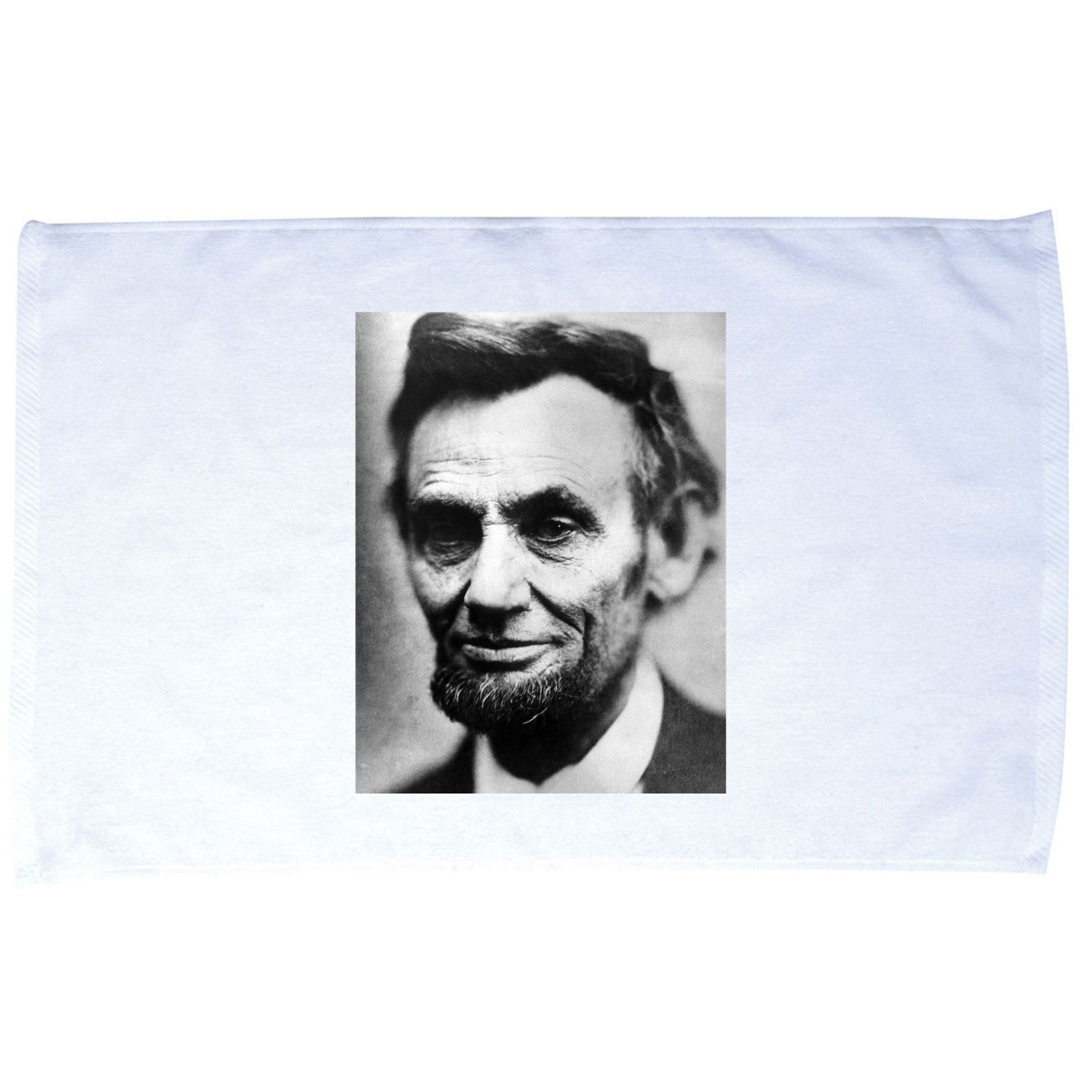 Abraham Lincoln Close Up Portrait Photo Picture Microfiber Hand Towel