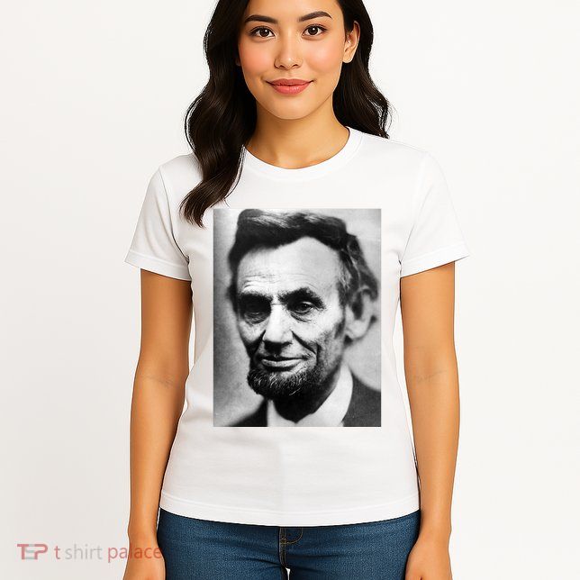 Abraham Lincoln Close Up Portrait Photo Picture Womens T-Shirt