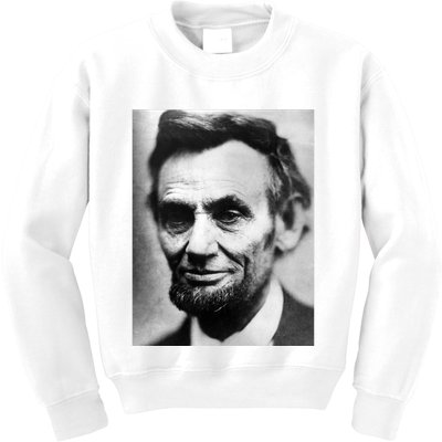 Abraham Lincoln Close Up Portrait Photo Picture Kids Sweatshirt