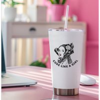 Ada Lovelace Code Like A Girl Permanent Decal Sticker