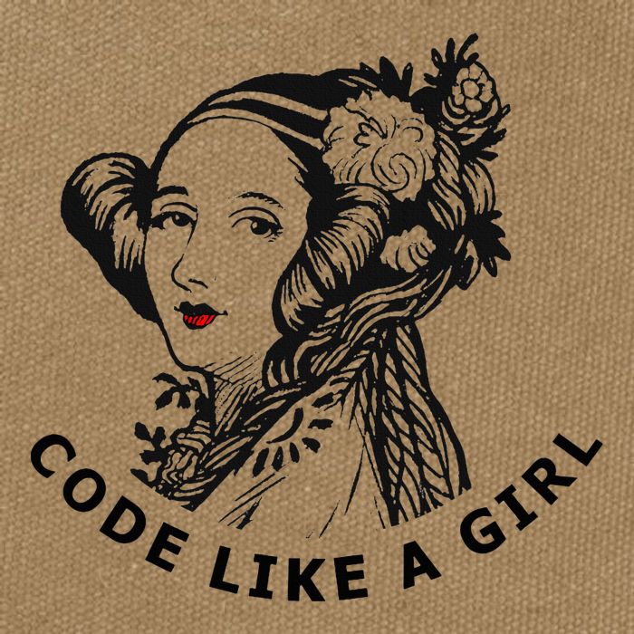 Ada Lovelace Code Like A Girl Cotton Canvas Backpack
