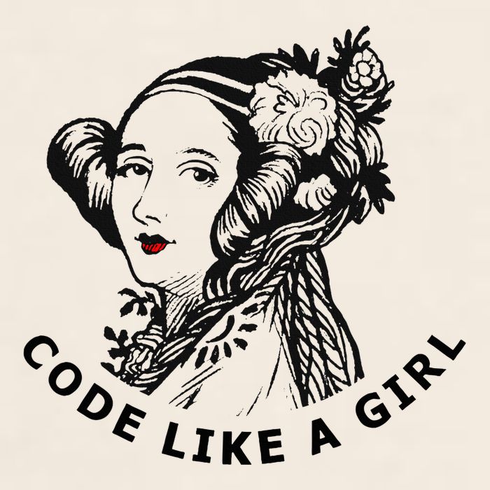 Ada Lovelace Code Like A Girl Garment-Dyed Women's Muscle Tee