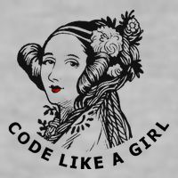 Ada Lovelace Code Like A Girl Ladies PosiCharge Tri-Blend Wicking Tank