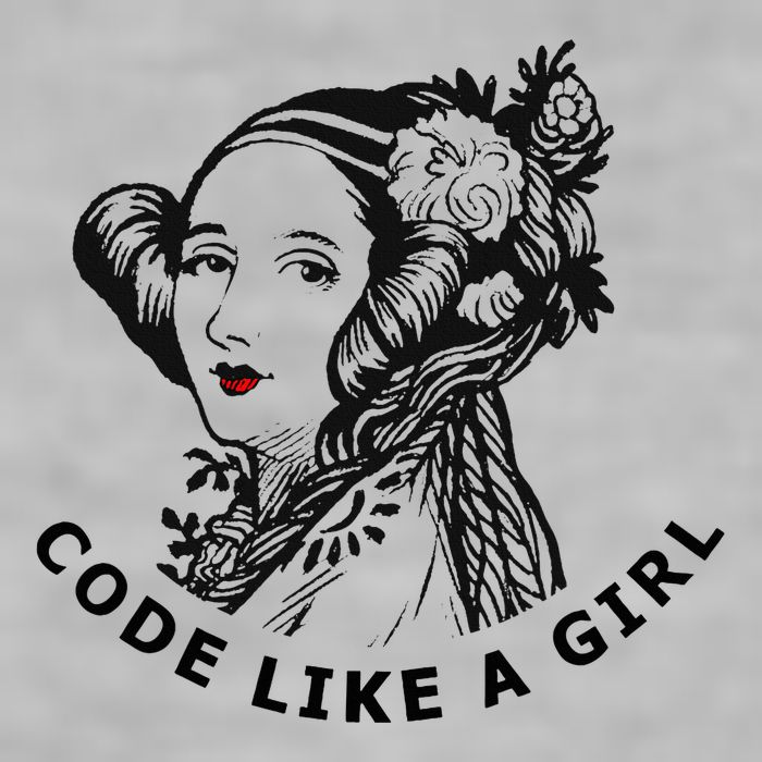 Ada Lovelace Code Like A Girl Ladies PosiCharge Tri-Blend Wicking Tank