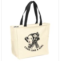 Ada Lovelace Code Like A Girl Zip Tote Bag