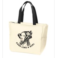 Ada Lovelace Code Like A Girl Zip Tote Bag