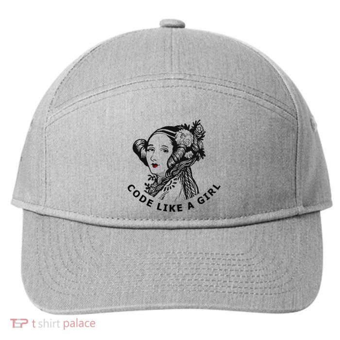 Ada Lovelace Code Like A Girl 7-Panel Snapback Hat