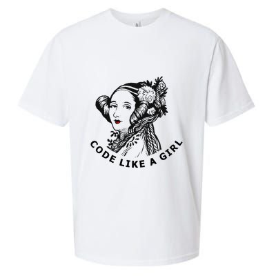 Ada Lovelace Code Like A Girl Sueded Cloud Jersey T-Shirt