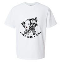 Ada Lovelace Code Like A Girl Sueded Cloud Jersey T-Shirt