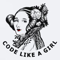 Ada Lovelace Code Like A Girl Sueded Cloud Jersey T-Shirt