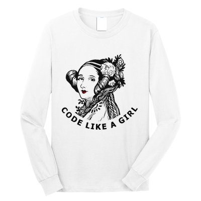 Ada Lovelace Code Like A Girl Long Sleeve Shirt