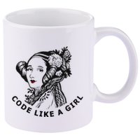 Ada Lovelace Code Like A Girl 11oz C Handle Ceramic Mug