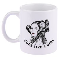 Ada Lovelace Code Like A Girl 11oz C Handle Ceramic Mug