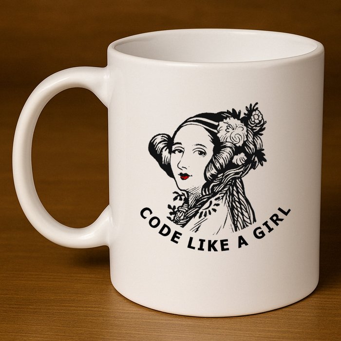 Ada Lovelace Code Like A Girl 11oz C Handle Ceramic Mug