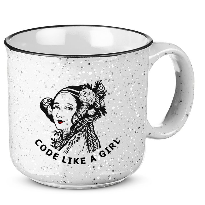 Ada Lovelace Code Like A Girl 15oz Campfire Ceramic Mug