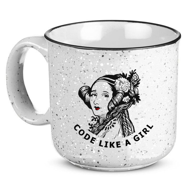 Ada Lovelace Code Like A Girl 15oz Campfire Ceramic Mug