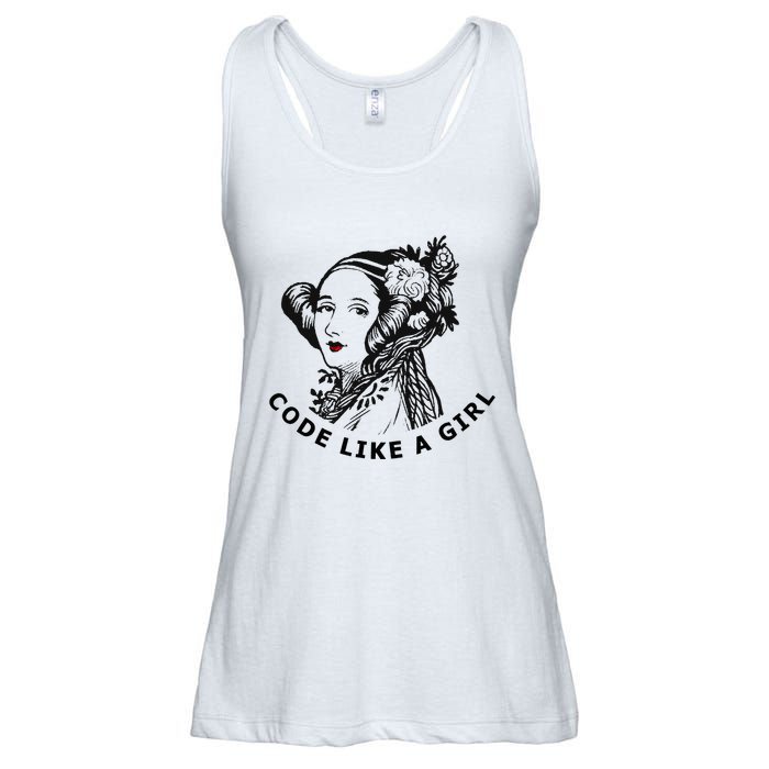 Ada Lovelace Code Like A Girl Ladies Essential Flowy Tank