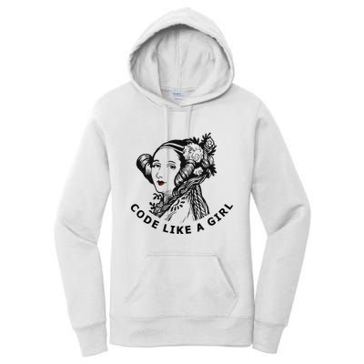 Ada Lovelace Code Like A Girl Women's Pullover Hoodie