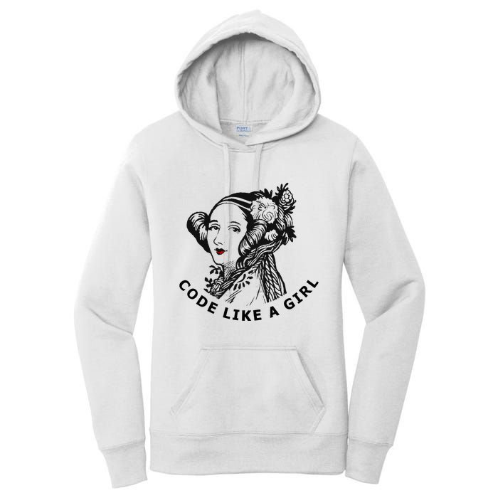Ada Lovelace Code Like A Girl Women's Pullover Hoodie