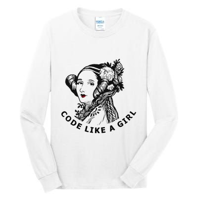 Ada Lovelace Code Like A Girl Tall Long Sleeve T-Shirt