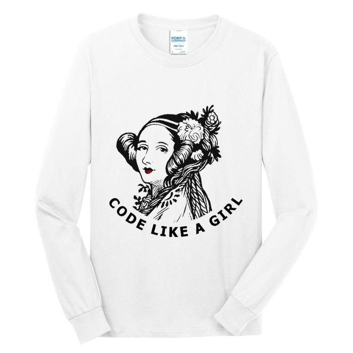 Ada Lovelace Code Like A Girl Tall Long Sleeve T-Shirt