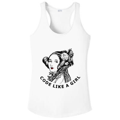 Ada Lovelace Code Like A Girl Ladies PosiCharge Competitor Racerback Tank