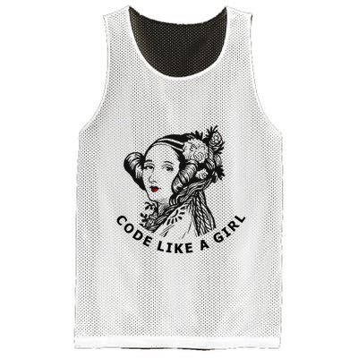 Ada Lovelace Code Like A Girl Mesh Reversible Basketball Jersey Tank