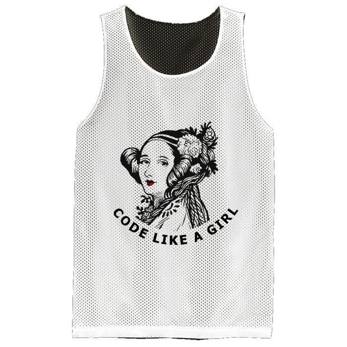Ada Lovelace Code Like A Girl Mesh Reversible Basketball Jersey Tank
